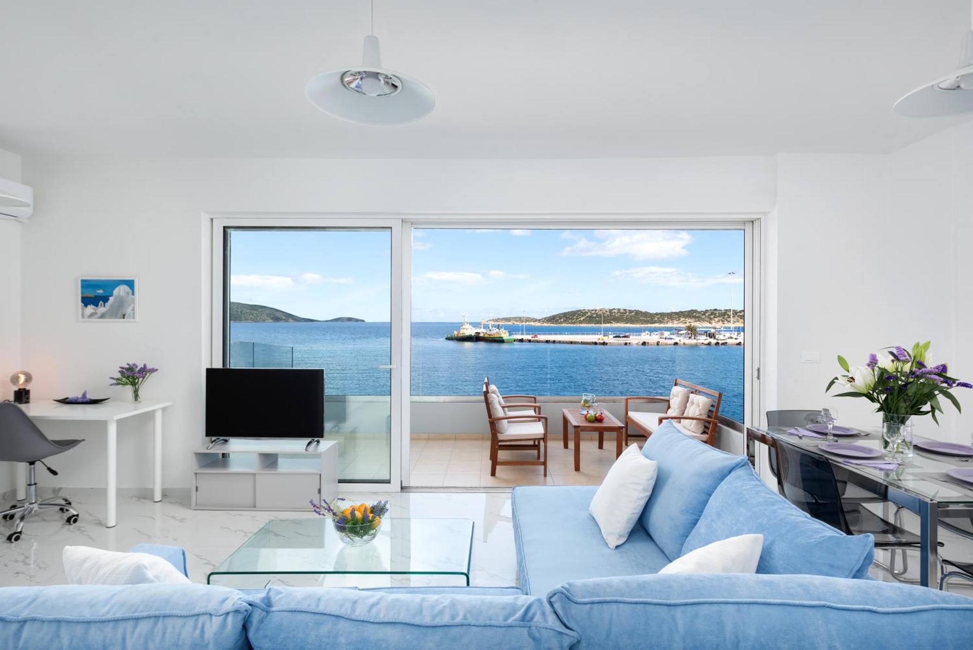 Sea View Bliss 2Br Agios Getaway Apartment Agios Nikolaos  Ngoại thất bức ảnh